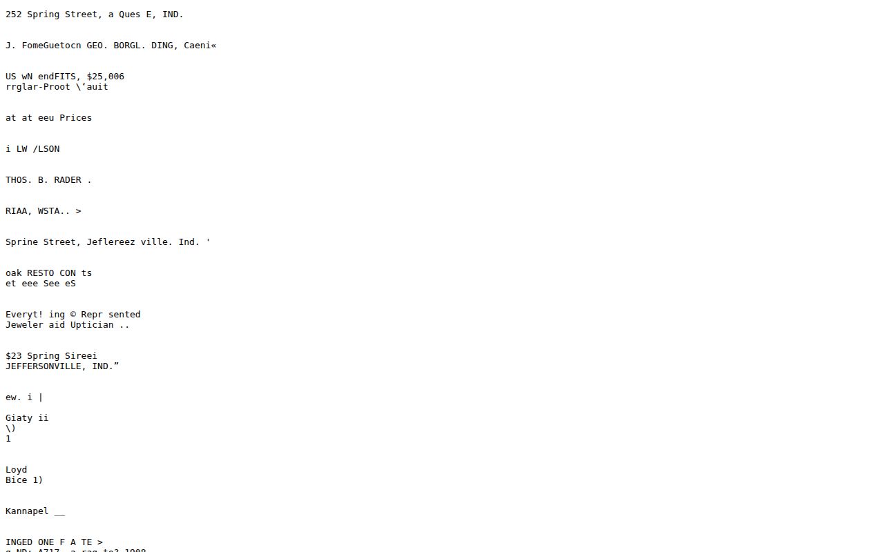 Jeffersonville city directory searchable Caron text