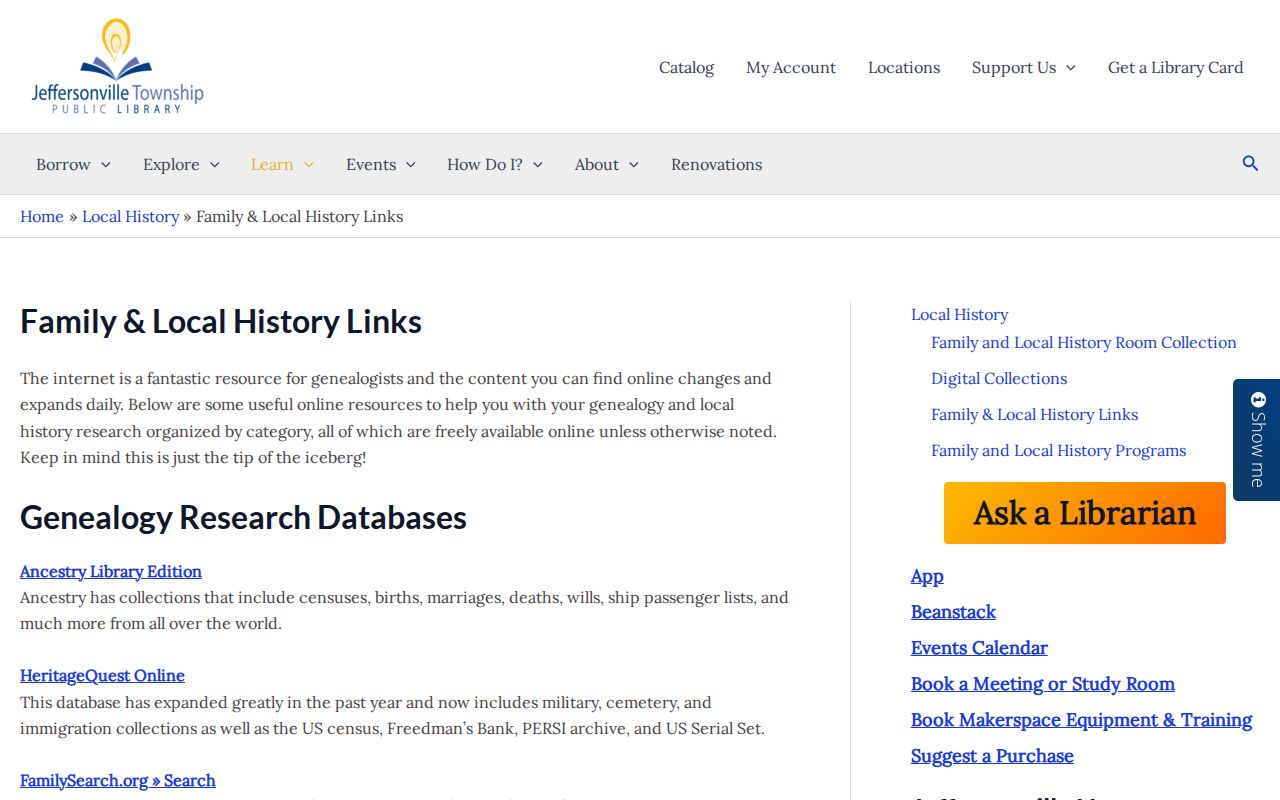 Jeffersonville city directory research links from JTPL