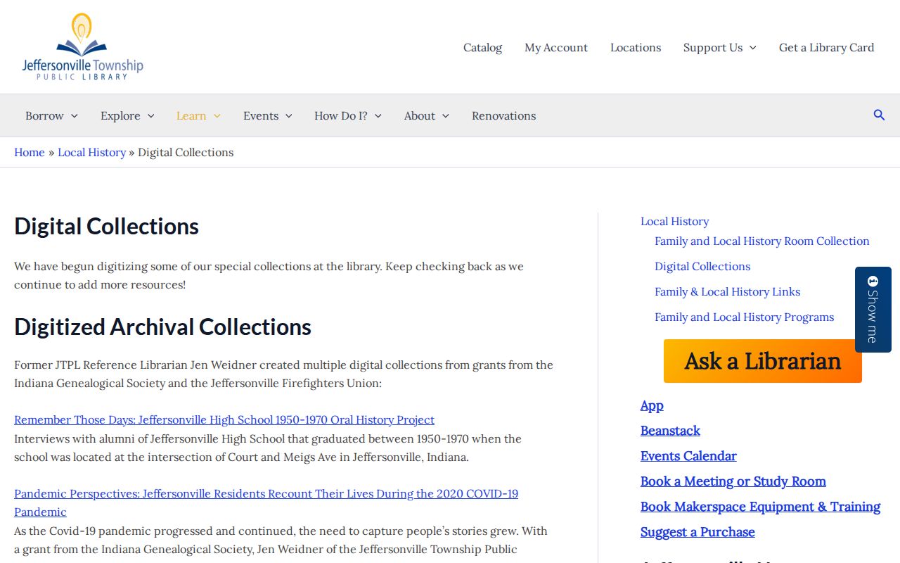Jeffersonville city directory supporting digital history collections